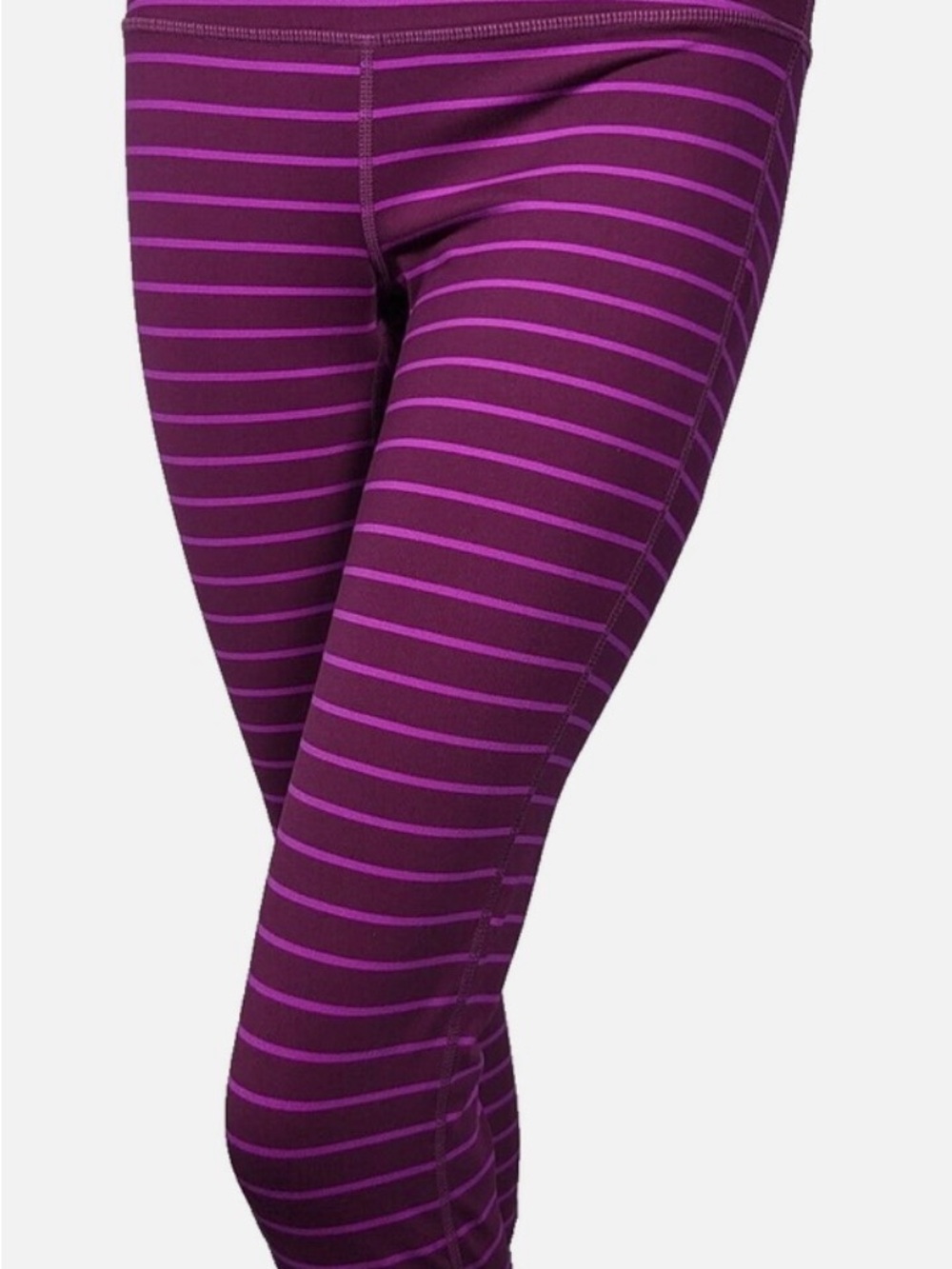 Athleta Woman’s XS Purple Striped Leggings Excellent Condition